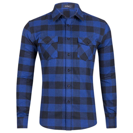 Men's Flannel Long Sleeve Shirt - Mubimart