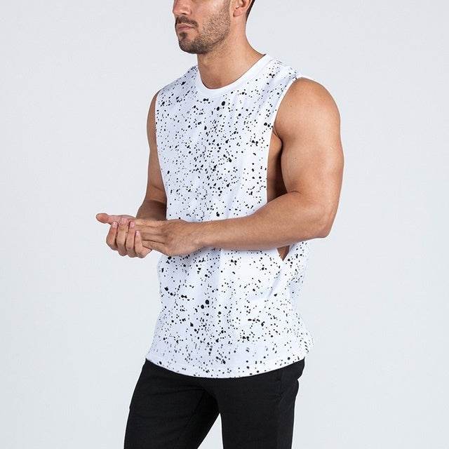 Brand New Plain Tank Top Men Bodybuilding Singlet Gyms Strin - Mubimart