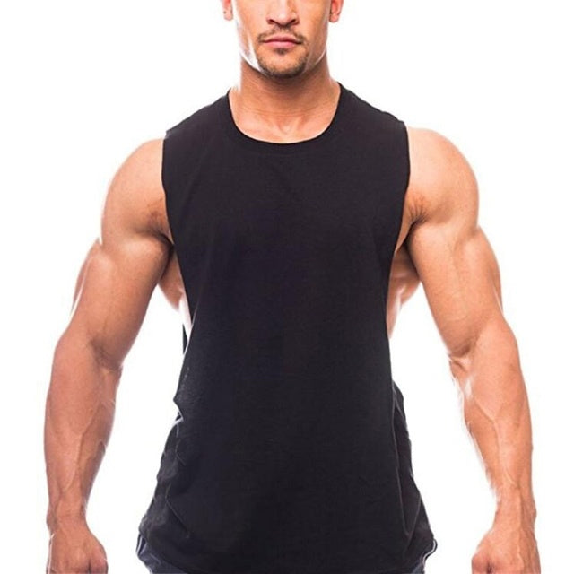 Brand New Plain Tank Top Men Bodybuilding Singlet Gyms Strin