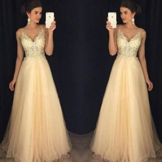 Lady Lace Dresses Evening Gown Wedding - Mubimart