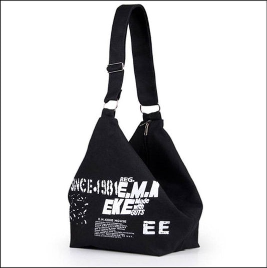 Ladies One Shoulder Diagonal Casual Canvas Satchel - Mubimart