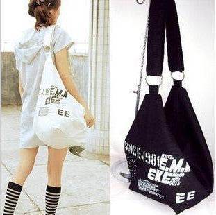 Ladies One Shoulder Diagonal Casual Canvas Satchel - Mubimart