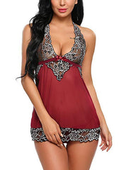 Summer Sexy Women Nightwear V-Neck Lace Lingerie Babydoll - Mubimart -  