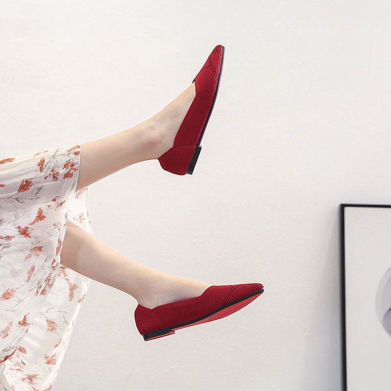 Womens Flats Shoes Ballet Mesh Slip On Ballerina Shallow - Mubimart