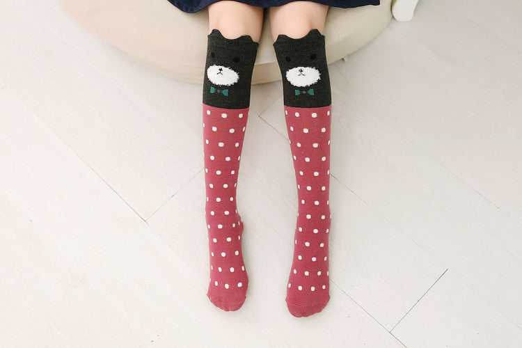 Girls cartoon over the knee socks - Mubimart -  