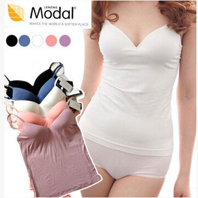 Women Padded Bra Spaghetti Strap V Neck Vest Cami Tank Tops Shirt Blouse - Mubimart
