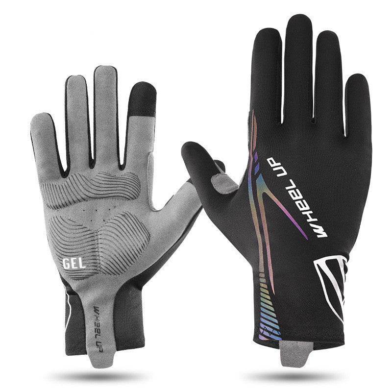 Summer Long Finger Gloves Breathable Cycling Gloves - Mubimart