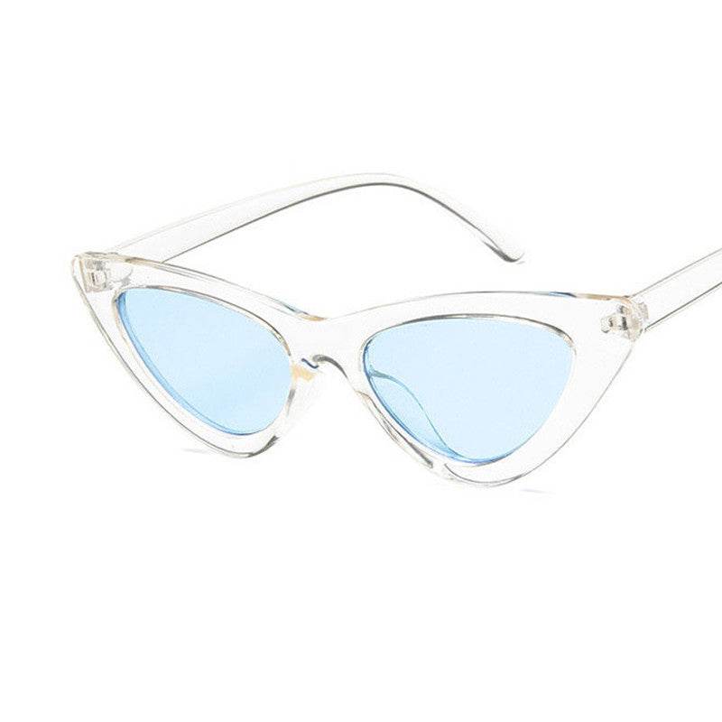 Retro Triangle Cat Eye Net Red Sunglasses - Mubimart