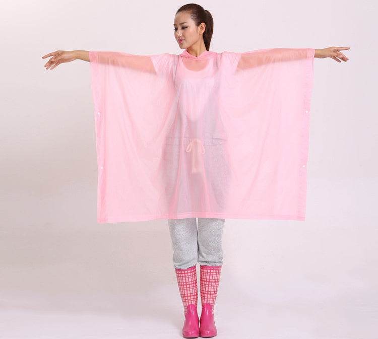PVC Cape Raincoat Hiking Raincoat Outdoor Sleeveless Poncho - Mubimart