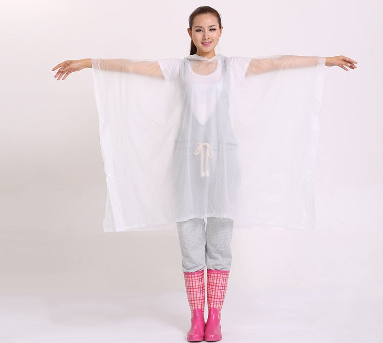 PVC Cape Raincoat Hiking Raincoat Outdoor Sleeveless Poncho