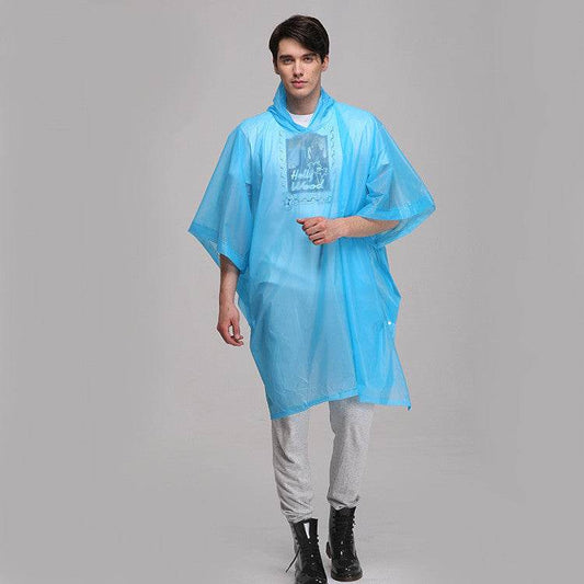 PVC Cape Raincoat Hiking Raincoat Outdoor Sleeveless Poncho - Mubimart