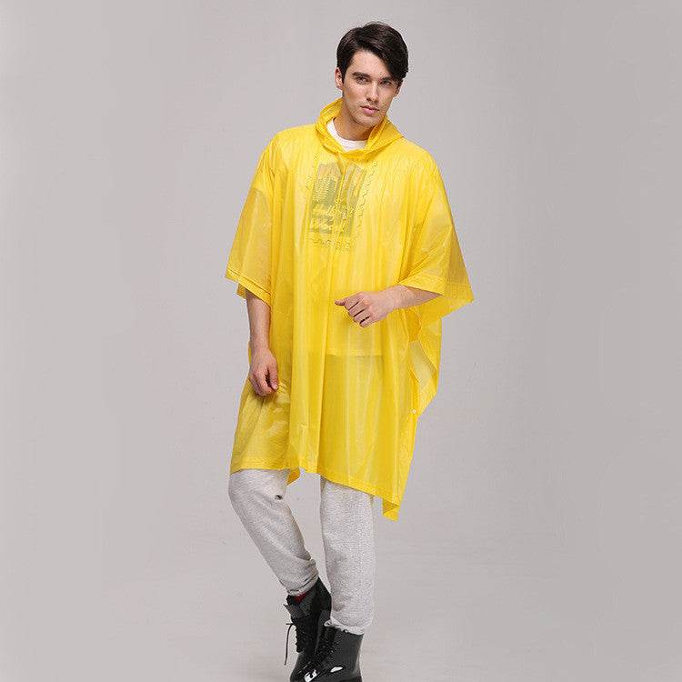 PVC Cape Raincoat Hiking Raincoat Outdoor Sleeveless Poncho - Mubimart