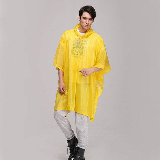 PVC Cape Raincoat Hiking Raincoat Outdoor Sleeveless Poncho - Mubimart