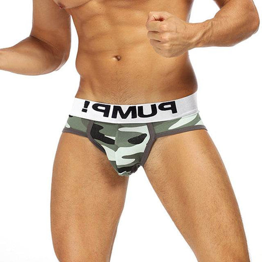 Breathable Cotton Gay Sexy Underwear Men Jockstrap Briefs - Mubimart