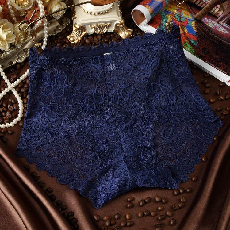 Transparent Lace Ladies High Waist Panties - Mubimart