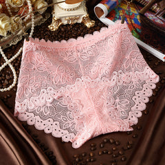 Transparent Lace Ladies High Waist Panties - Mubimart -  