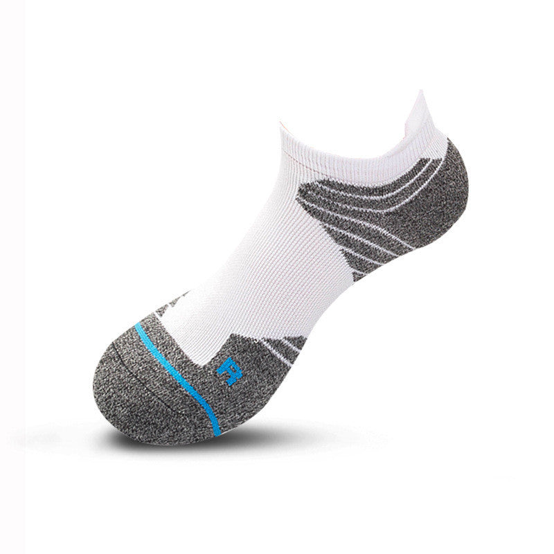 Elite Socks Men's Socks Sports Socks Low Cut Short Tube Basketball Socks Thick Towel Bottom Boat Socks Sweat-absorbent Running Tube - Mubimart - Athletic socks 