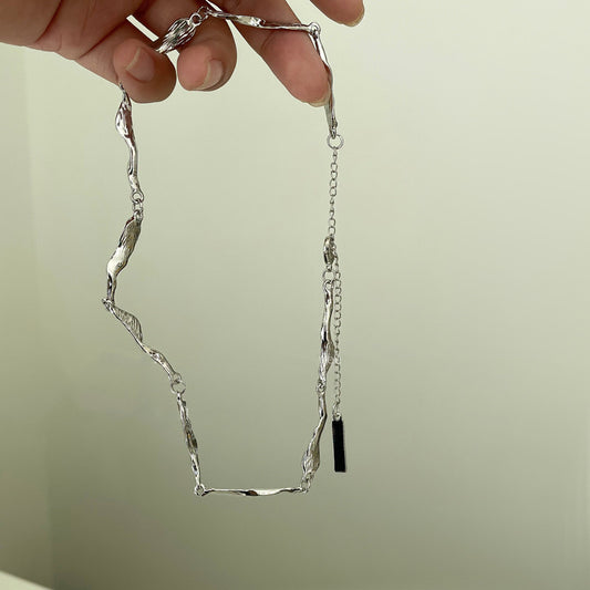 Silver Irregular Necklace Women"s Simple Cool Style Choker Collar Chain New Fashion Neck Chain