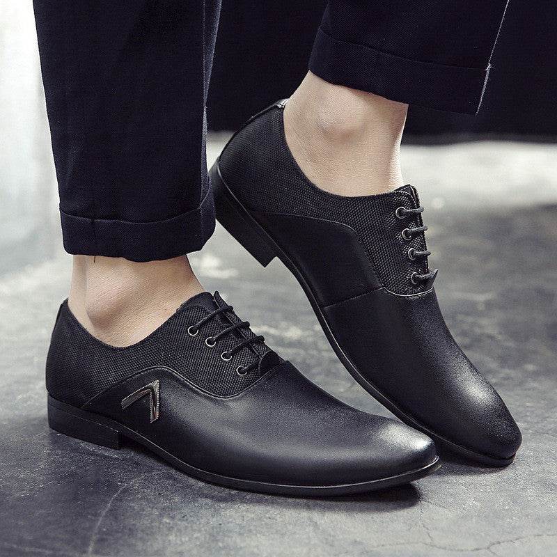 Men's Oxford Shoes British Large Size Business Casual Leather Shoes - Mubimart