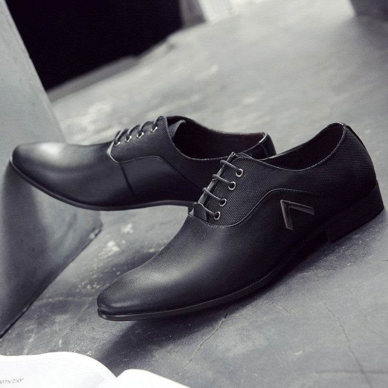 Men's Oxford Shoes British Large Size Business Casual Leather Shoes - Mubimart