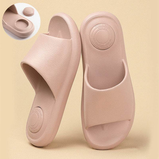 New Solid Color Slipper Summer Fashion Anti-Slip Non-slip Floor Bathroom Slippers For Women Men Casual Couple House Shoes - Mubimart