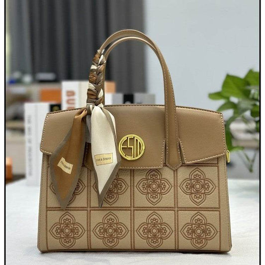 Embroidered Silk Scarf New Crossbody Bag Women - Mubimart