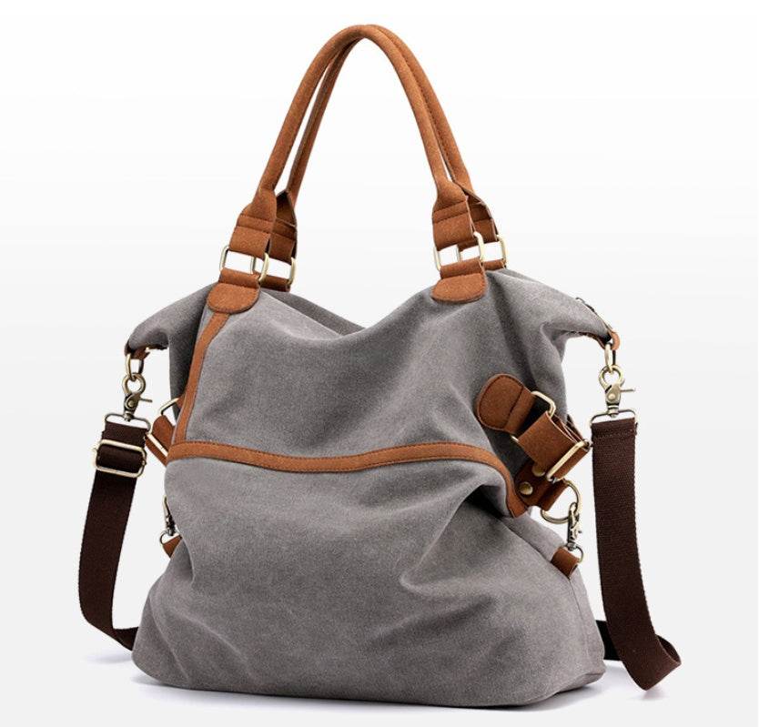 New Leisure Women Cotton Canvas Shoulder Bags High Quality Handbag Tote Shopping Bag High capacity Retro Canvas tote bag - Mubimart