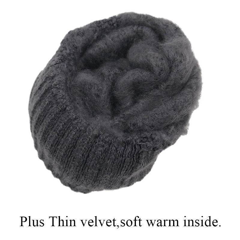 Warm knitted gloves for men in winter - Mubimart