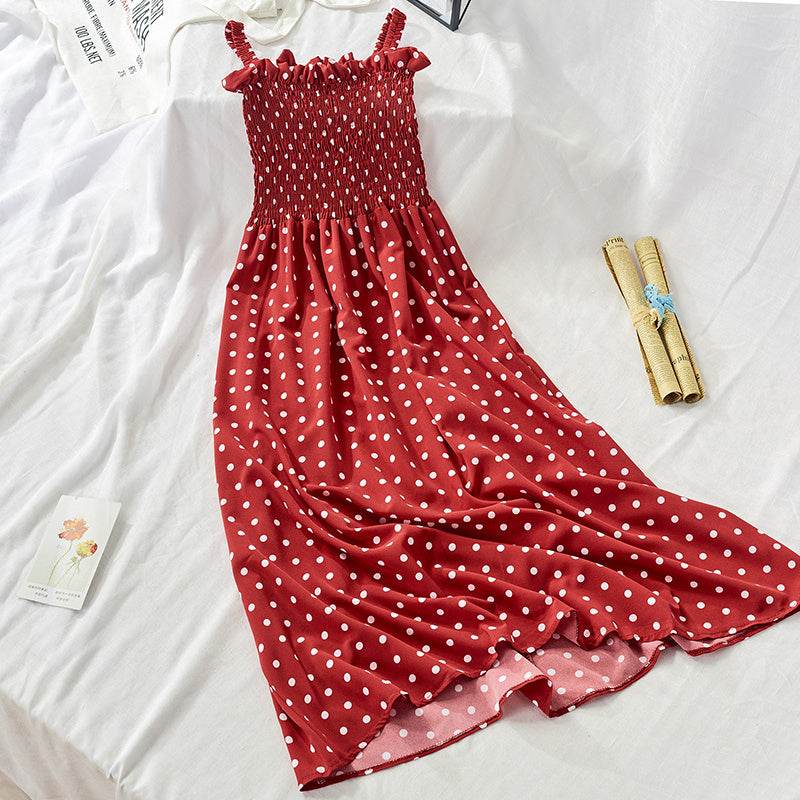 Bandeau ruffled camisole dress - Mubimart