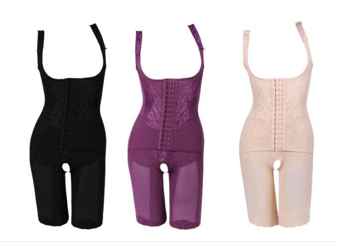 Flat angle jumpsuit adjustable corset ladies postpartum corset underwear abdomen corset - Mubimart