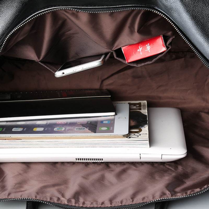 Leather gym bag - Mubimart