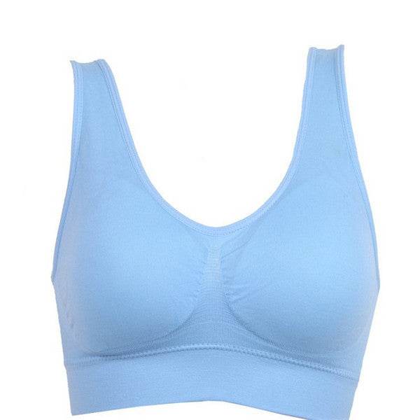 Women Yoga Tank Tops Sports Bra Workout Fitness Running Crop Top - Mubimart