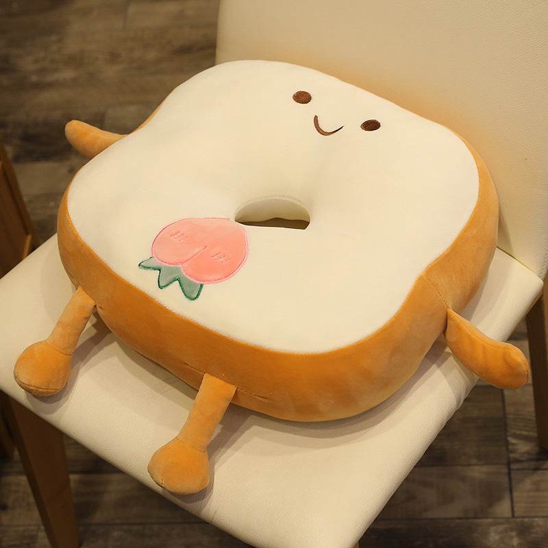 Cute Cartoon Fruit Animal Bread Futon Mat Creative Sliced Toast Floor Mat Pillow Cushion - Mubimart