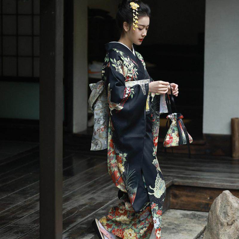 Japanese Modified Kimono Women's Formal Traditional Dress - Mubimart
