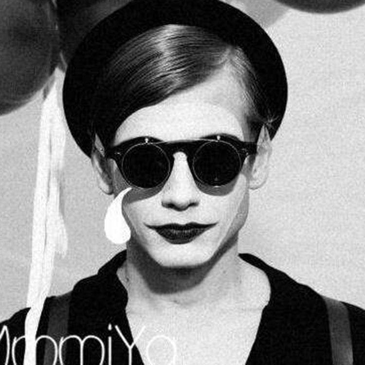Sunglasses Women Brand Designer Retro Round Steampunk Steam Punk Metal Flip Cover Fashion Sun Glasses - Mubimart
