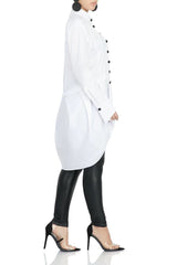 Personality white shirt dress - Mubimart -  