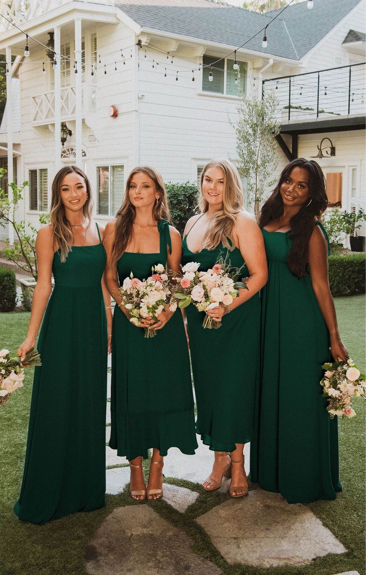 Women's Dresses Summer Elegant Bridesmaid Square Neck Ruffle Split Midi Formal Dress For Wedding Guest Cocktail Party - Mubimart