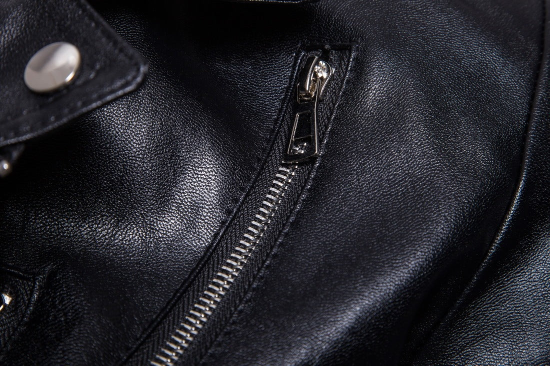 Multi-zip leather jacket jacket