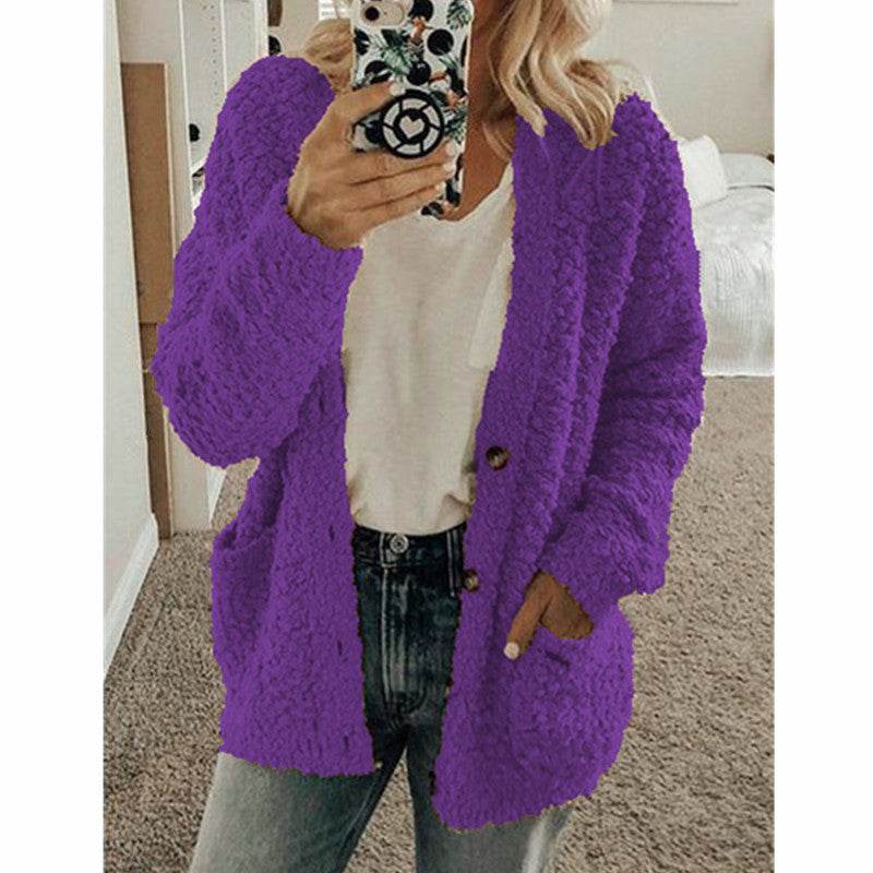 Casual sweater coat plus size top - Mubimart