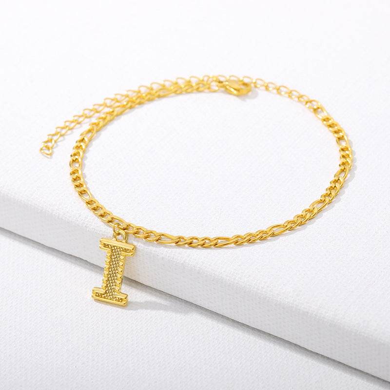 26 English alphabet anklets - Mubimart
