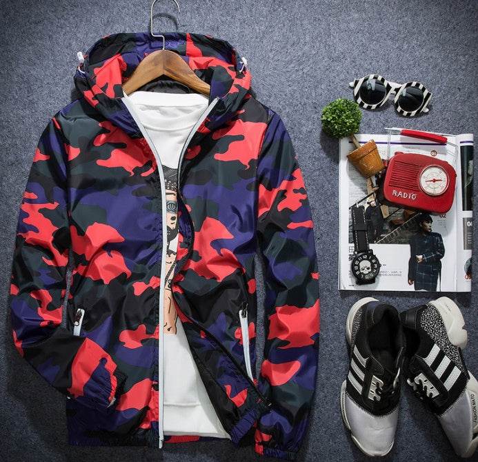 Covrlge Men Jacket Fashion Spring Men Brand Camouflage Jackets Casual Mens Coat Men's Hooded Luminous Zipper Coats MWJ011 - Mubimart