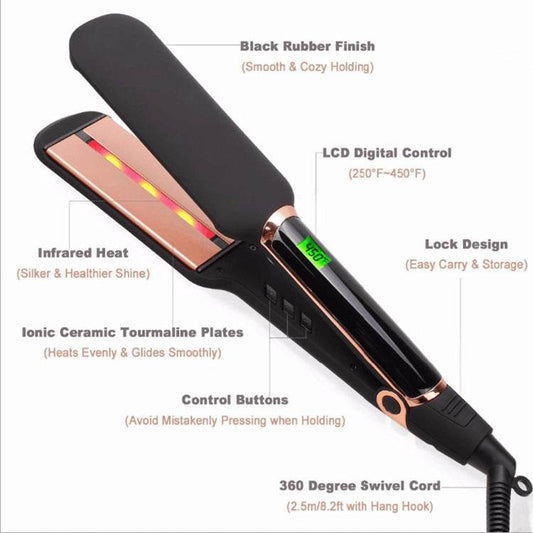 Infrared hair straightener - Mubimart