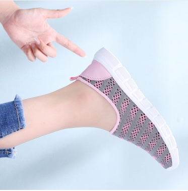 Summer women shoes women Breathable Mesh sneakers shoes ballet flats ladies slip on flats loafers shoes - Mubimart