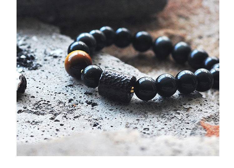 Obsidian bracelet for men - Mubimart
