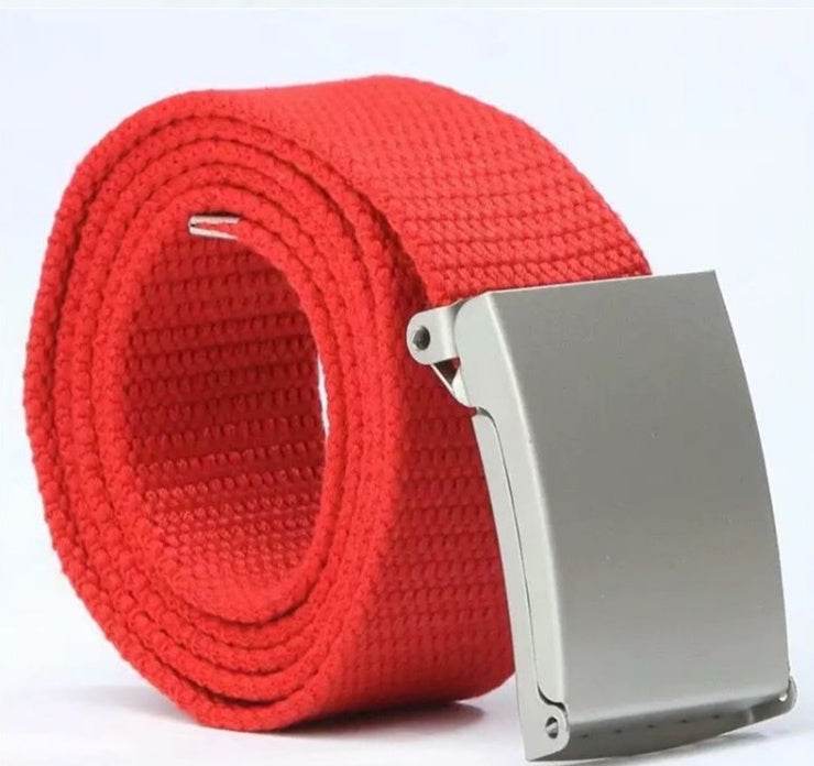 Candy-colored fashionable canvas belts for men and women - Mubimart