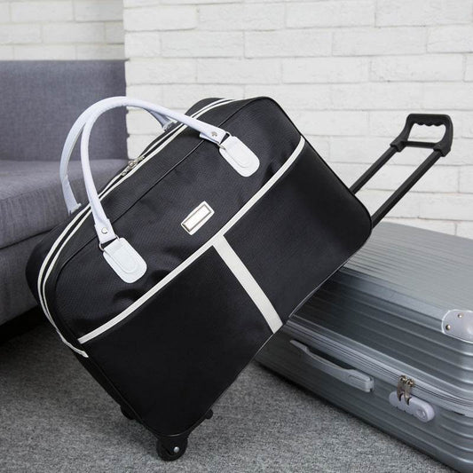 Large-Capacity Trolley Bag Portable Korean Short-Distance Travel Duffel Bag - Mubimart