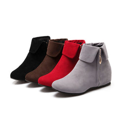 Side zip flat booties