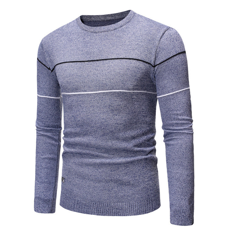 Round neck casual pullover sweater sweater