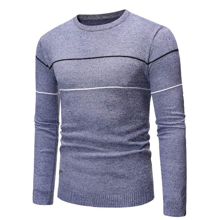 Round neck casual pullover sweater sweater - Mubimart