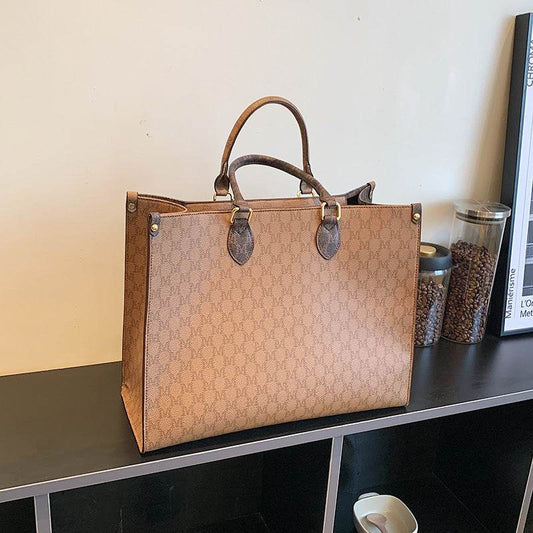 Large Capacity Retro Single Shoulder Tote Bag For Women - Mubimart
